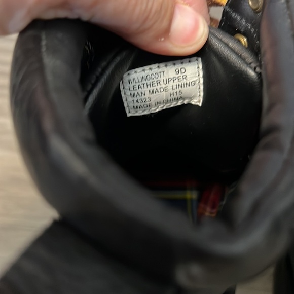 POLO RALPH LAUREN MEN’S WILINGCOTT BLACK LEATHER BOOTS 9D - Picture 8 of 16